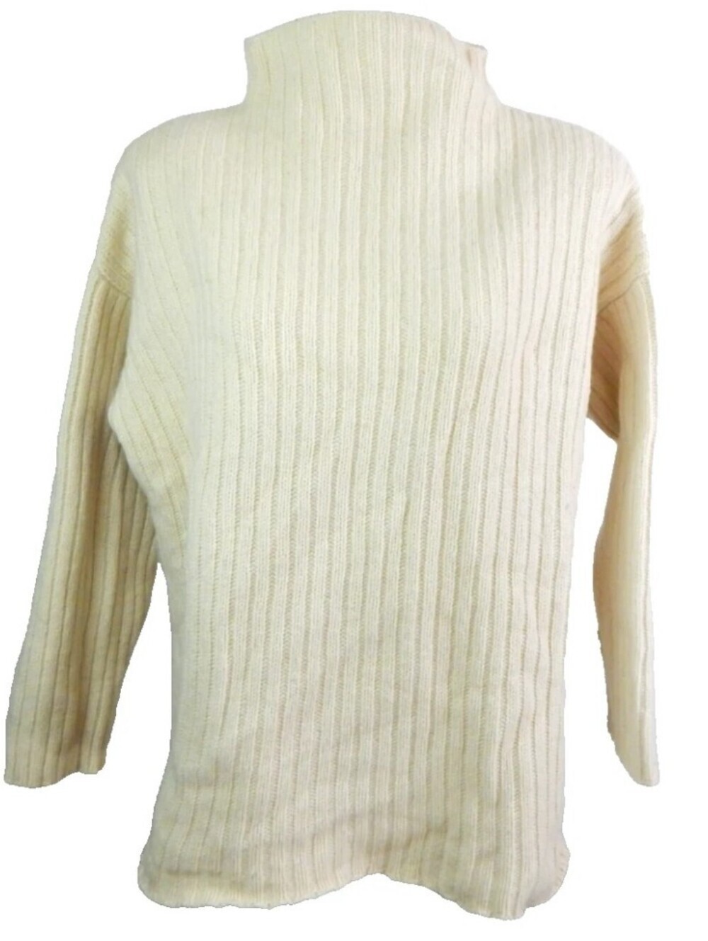 Hatch Maternity Wool Blend Ribbed Mock Neck Sweater